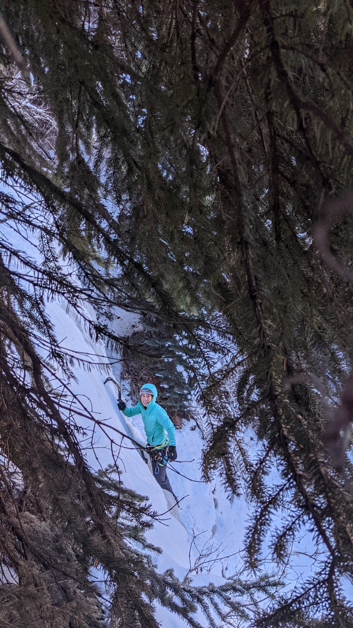 Buhay on East Vail Falls. [Photo] Noah Bergman