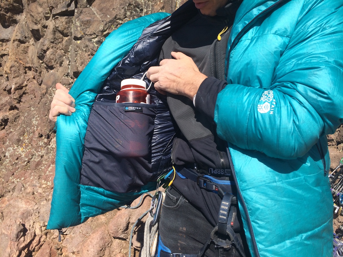 The Phantom Down Parka has inside pockets that are large enough for winter gloves, a sandwich, or a water bottle. [Photo] Catherine Houston