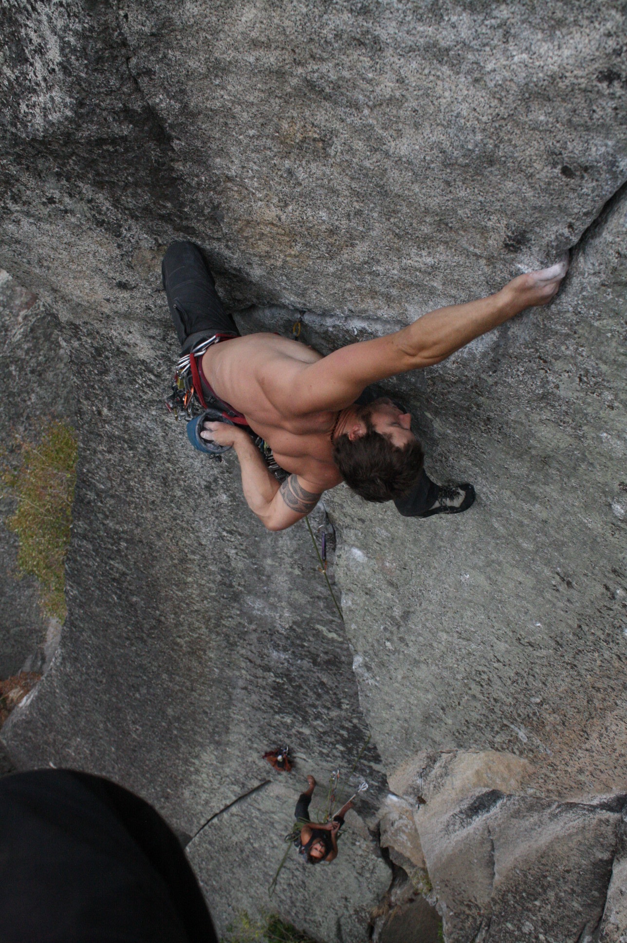 Often rising early and heading out of the Search and Rescue campsite before dawn, Niels would regularly take early morning laps up the Phoenix (5.13a) and be back in camp for breakfast. [Photo] Zach Miller