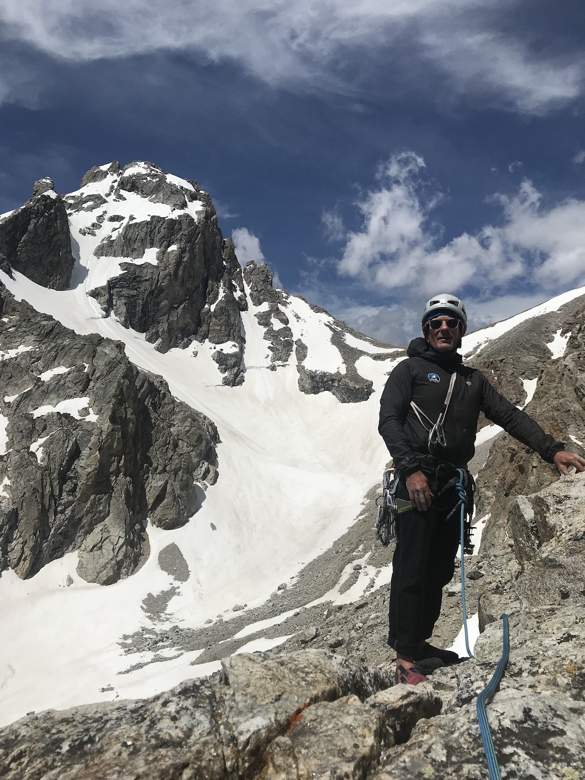Retiring American Alpine Club CEO Phil Powers is pictured here in the Tetons. [Photo] Sarah Pierce