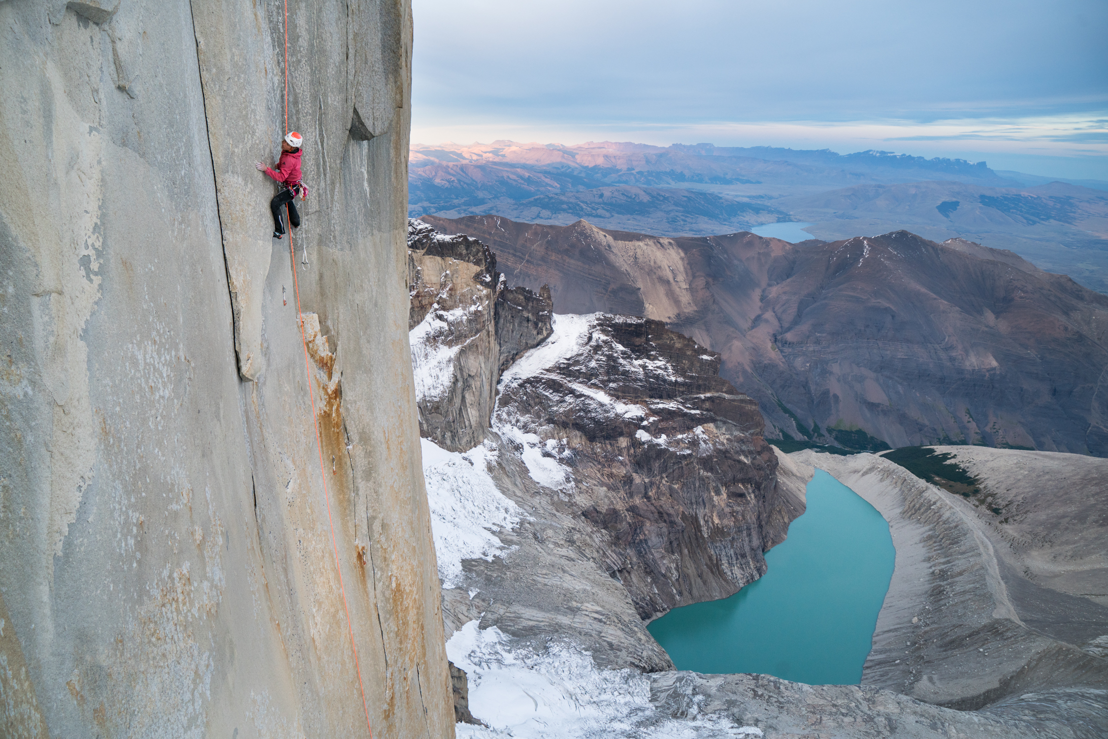 Smith-Gobat rehearses the moves of a pitch in a bid to make a completely free ascent of Riders on the Storm. [Photo] Drew Smith