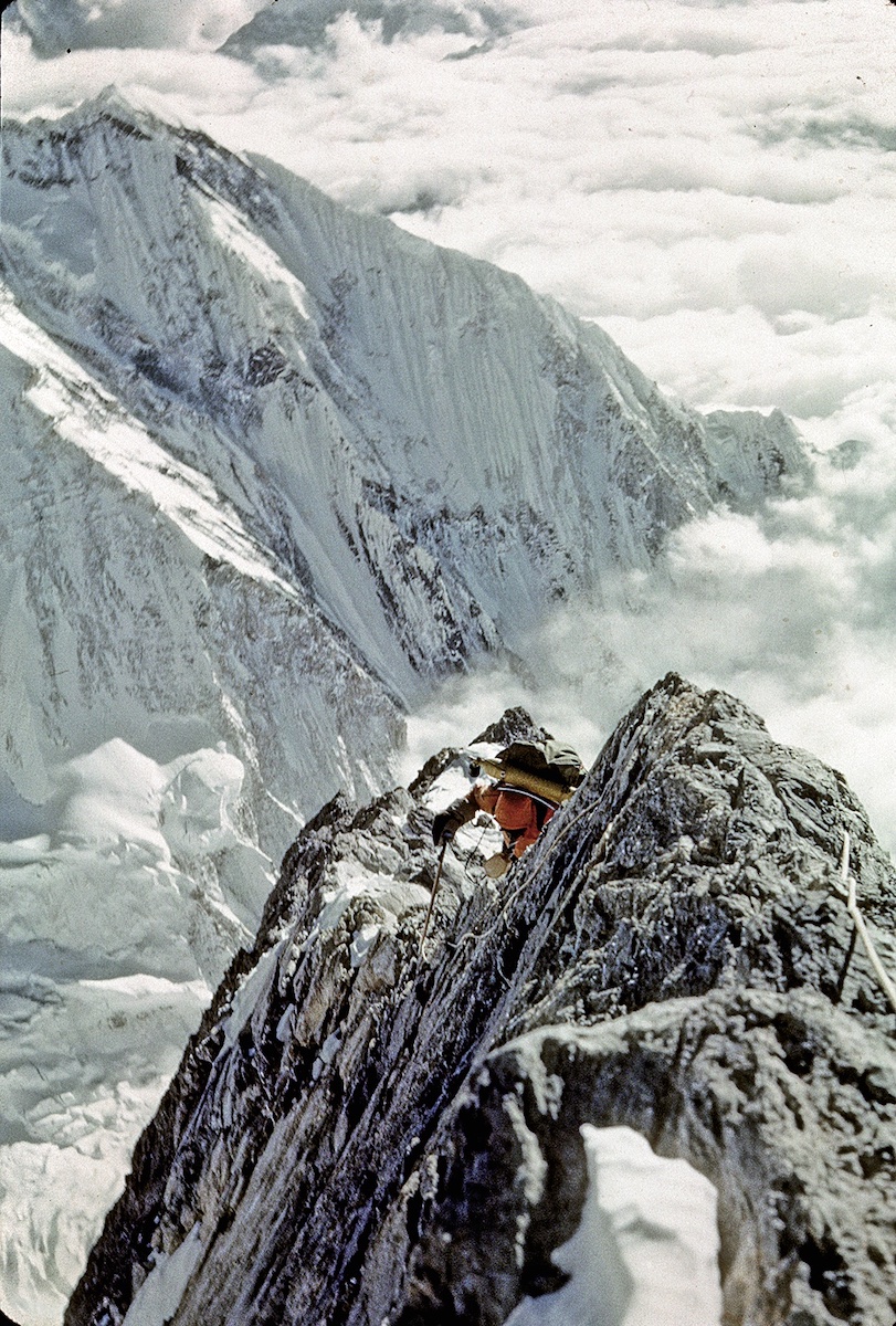 Hornbein on the West Ridge in 1963. [Photo] Willi Unsoeld