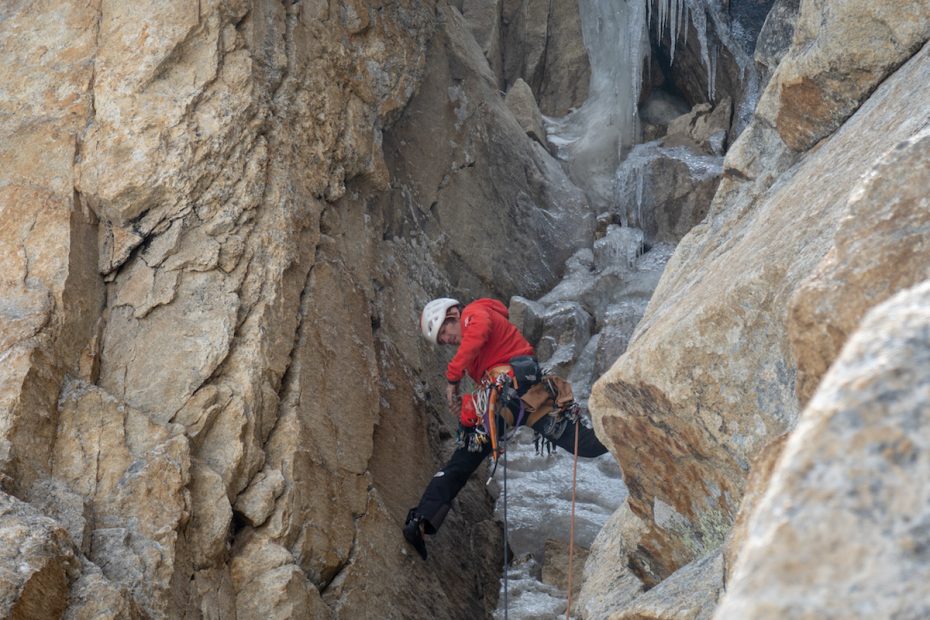 Andres Marin on Pitch 4 of Eternal Flame on Nameless Tower. [Photo] Anna Pfaff