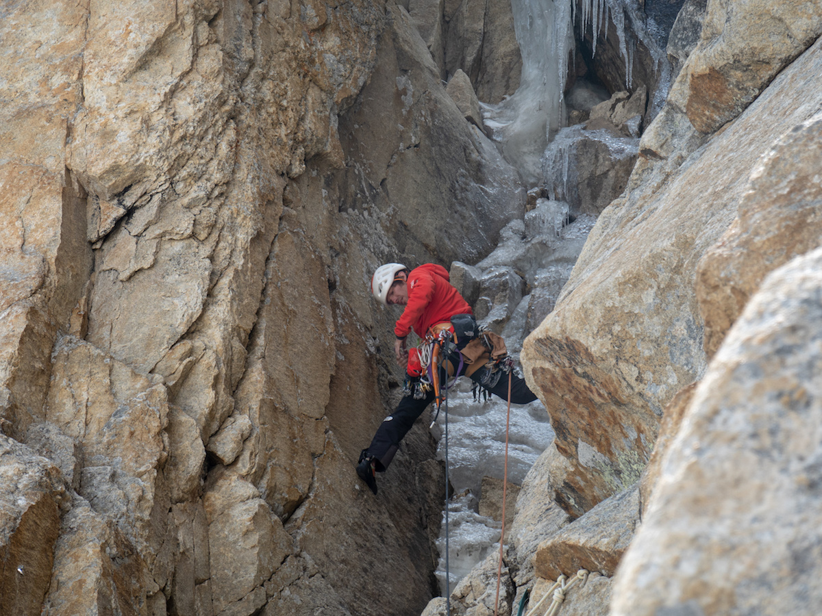 Andres Marin on Pitch 4 of Eternal Flame on Nameless Tower. [Photo] Anna Pfaff