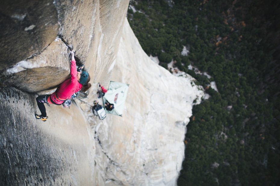 Barbara Zangerl on Pitch 22, Magic Mushroom (5.14a). [Photo] Francois Lebeau