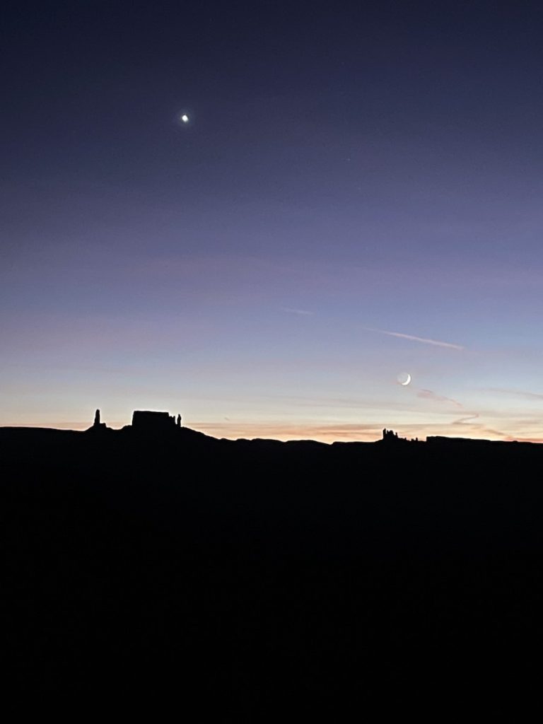 To illustrate satellite traffic that's visible in the night sky near Moab, Utah.